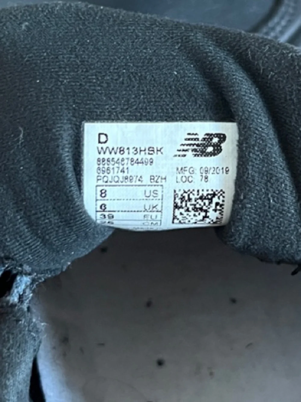 New Balance Kids Black Velcro 813 Sneakers